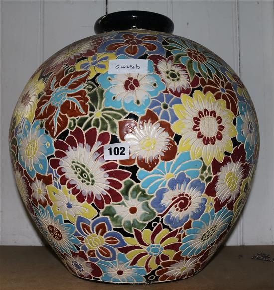 Large globular vase